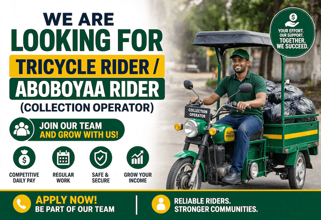 Tricycle Rider / Aboboyaa Rider (Collection Operator)